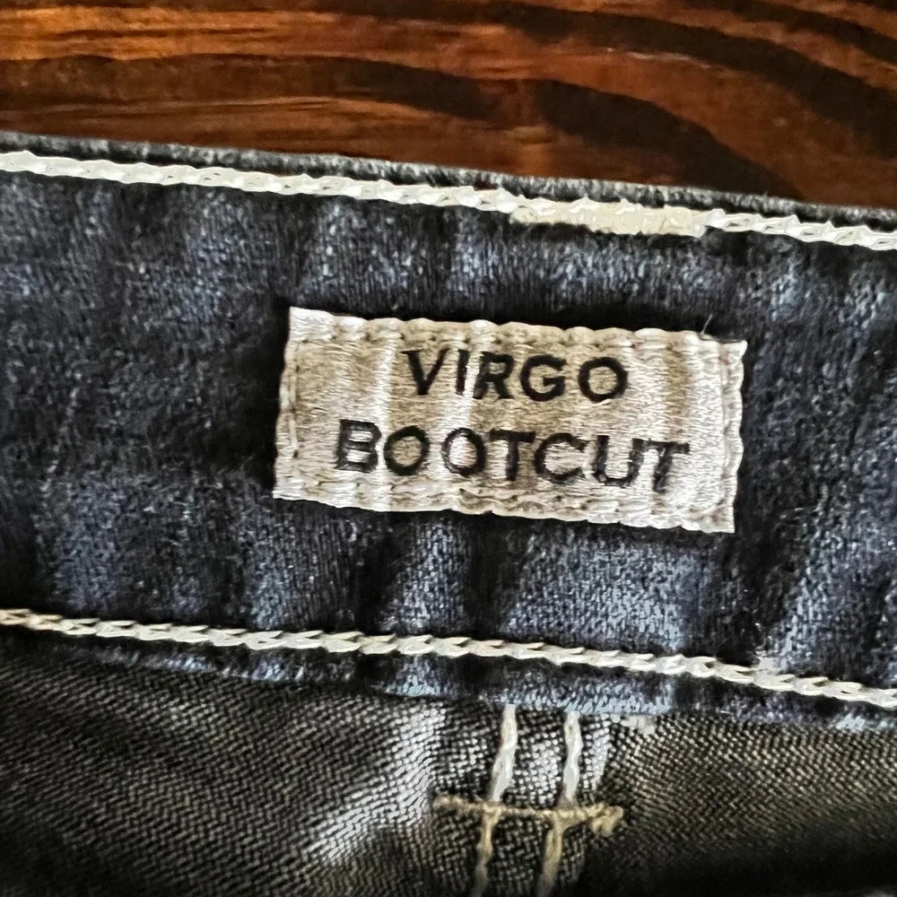 Daytrip Virgo Bootcut Jeans Dark Wash Contrast Stitch Size 31R DBK607